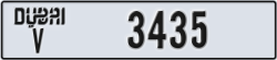 dubai - code - V - number -3435