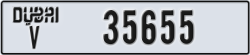 dubai - code - V - number -35655