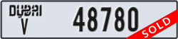 dubai - code - V - number -48780