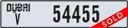 dubai - code - V - number -54455