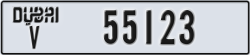 dubai - code - V - number -55123