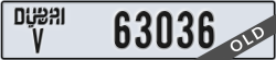 dubai - code - V - number -63036
