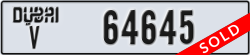 dubai - code - V - number -64645