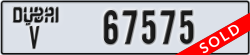 dubai - code - V - number -67575