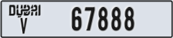 dubai - code - V - number -67888