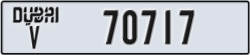dubai - code - V - number -70717