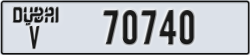 dubai - code - V - number -70740