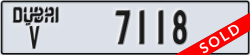 dubai - code - V - number -7118