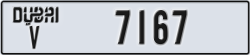 dubai - code - V - number -7167