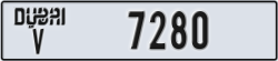 dubai - code - V - number -7280