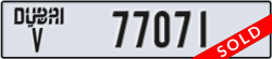 dubai - code - V - number -77071