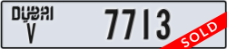 dubai - code - V - number -7713