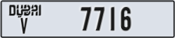 dubai - code - V - number -7716