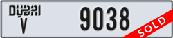 dubai - code - V - number -9038