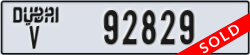 dubai - code - V - number -92829