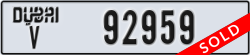 dubai - code - V - number -92959