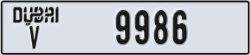 dubai - code - V - number -9986