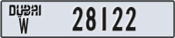 dubai - code - W - number -28122