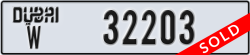 dubai - code - W - number -32203
