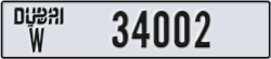 dubai - code - W - number -34002
