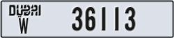 dubai - code - W - number -36113