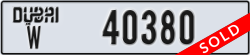 dubai - code - W - number -40380