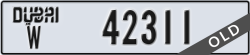 dubai - code - W - number -42311