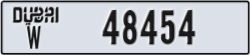 dubai - code - W - number -48454