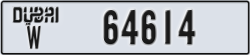 dubai - code - W - number -64614