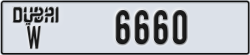 dubai - code - W - number -6660