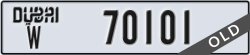 dubai - code - W - number -70101