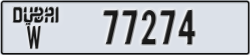 dubai - code - W - number -77274