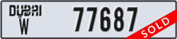 dubai - code - W - number -77687