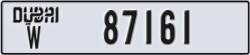 dubai - code - W - number -87161