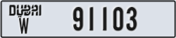 dubai - code - W - number -91103