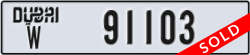 dubai - code - W - number -91103