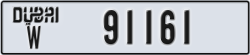 dubai - code - W - number -91161