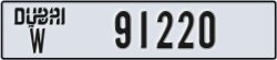 dubai - code - W - number -91220