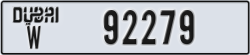 dubai - code - W - number -92279
