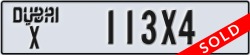 dubai - code - X - number -113X4