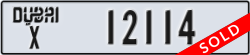 dubai - code - X - number -12114