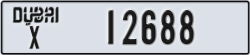 dubai - code - X - number -12688