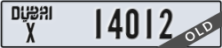 dubai - code - X - number -14012
