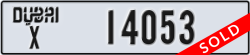 dubai - code - X - number -14053