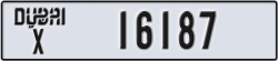 dubai - code - X - number -16187