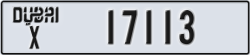 dubai - code - X - number -17113