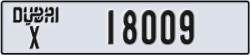 dubai - code - X - number -18009