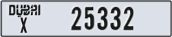 dubai - code - X - number -25332