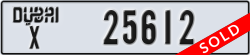 dubai - code - X - number -25612