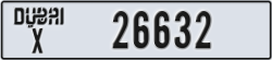 dubai - code - X - number -26632